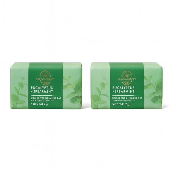 NWT Bath & Body Works Eucalyptus Spearmint Shea Butter Cleansing Bar - 2 Pack - Picture 1 of 3
